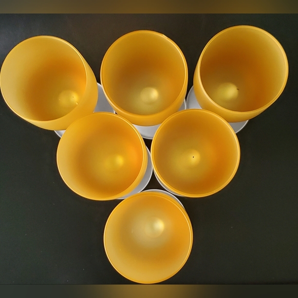 (6) Murano MCM Amber Satin 6" Wine Glasses - Picture 10 of 12